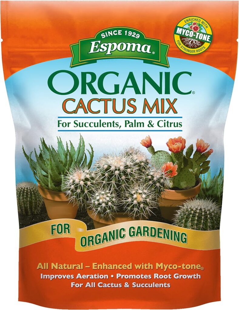 Espoma Organic Cactus Potting Soil Mix, Natural & Organic Soil for Cactus, Succulent