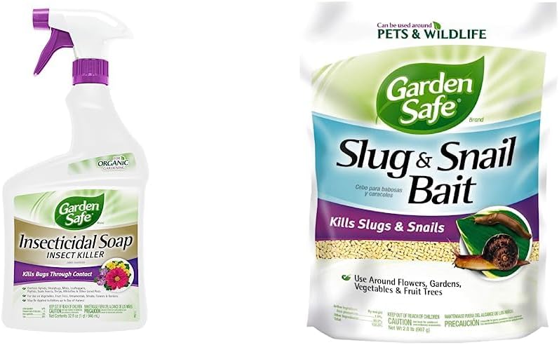 Garden Safe Brand Insecticidal Soap Insect Killer and Slug & Snail Bait