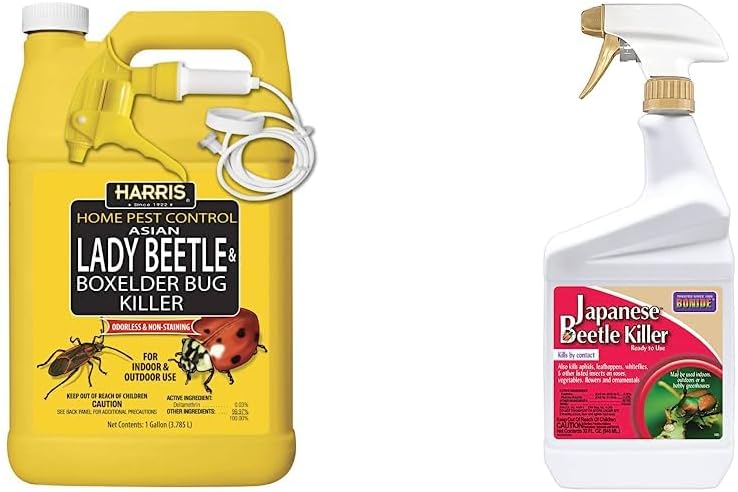 HARRIS Asian Lady Beetle, Japanese Beetle, and Box Elder Killer (Gallon) & Bonide Japanese Beetle Killer Ready-to-Use Spray