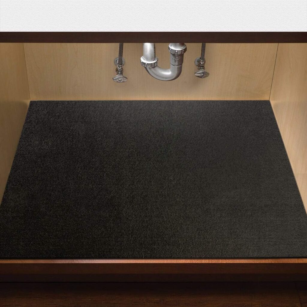 ITSOFT Under The Sink Mat, Kitchen Tray Drip, Cabinet Liner, Waterproof Layer, Reusable, Washable 36 x 36 Inches