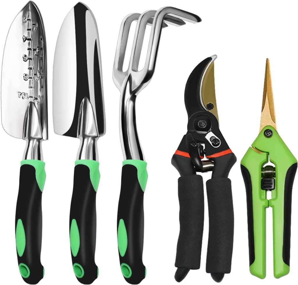 Garden Tool Set, 5PCS Sturdy Gardening Hand Tools Kit